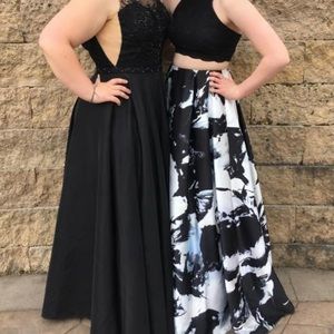 Two piece prom dress